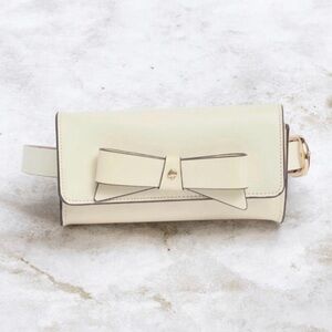 Kate Spade Ivory Belt Bag with Bow